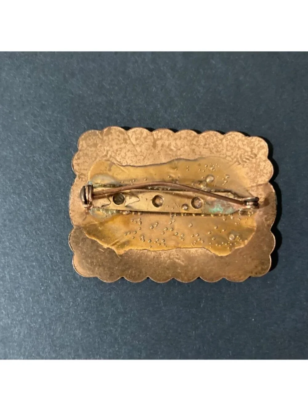 Southwest Native American Inspired Stamped Copper Arrow Brooch